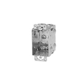 Iberville BC1104-L Gangable Device Box, Steel, 12.5 cu-in, 1 Gang, 1 Outlet, 3 in H x 2 in W x 2-1/2 in D
