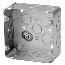 Iberville BC72171-K Outlet Box, Steel, 42 cu-in Capacity, 1 Gangs, (1) Outlets, (22) Knockouts, 4 in H x 4 in W x 2-1/8 in D