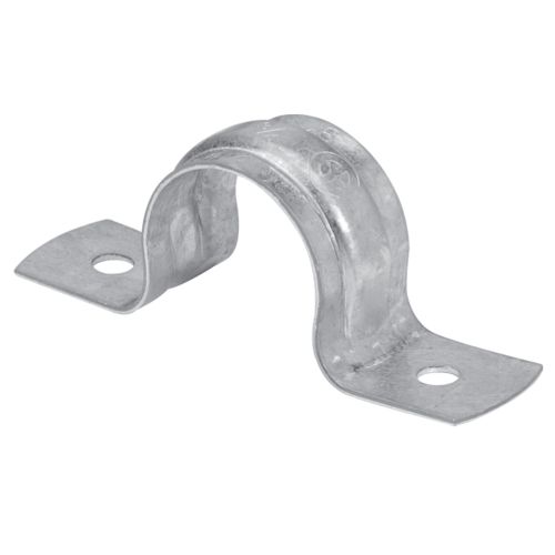 IMC Conduit Heavy Duty Rigid Pipe Strap Clamp Hanger 10 Pack 2 Holes 1/2 Inch Galvanized or PVC Pipes 